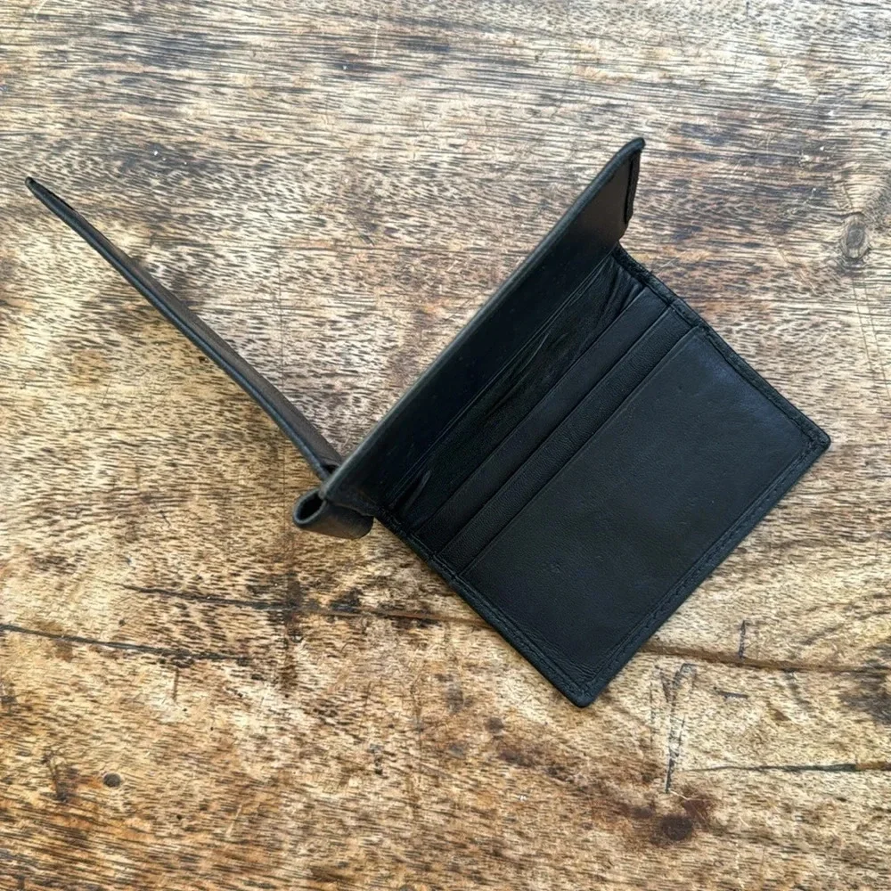 Butter soft black leather billfold wallet